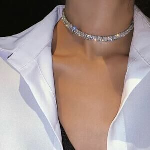 Cubic Zirconia Choker Necklace
